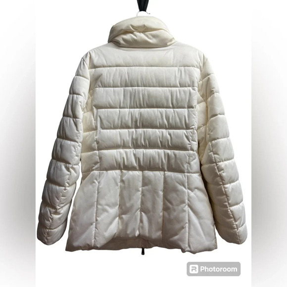 Geox Respira cream coloured puffer full zip jacket Sz 16 - Picture 3 of 13